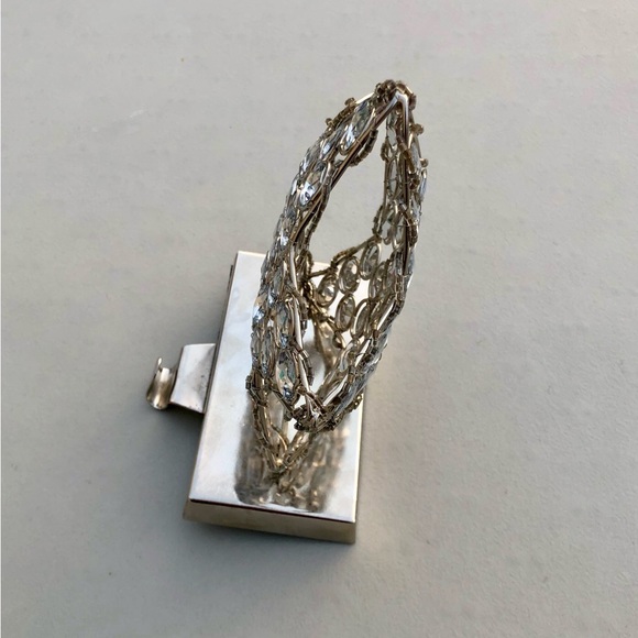 Silver Star Stocking Holder Rhinestones Moldable - Picture 7 of 7